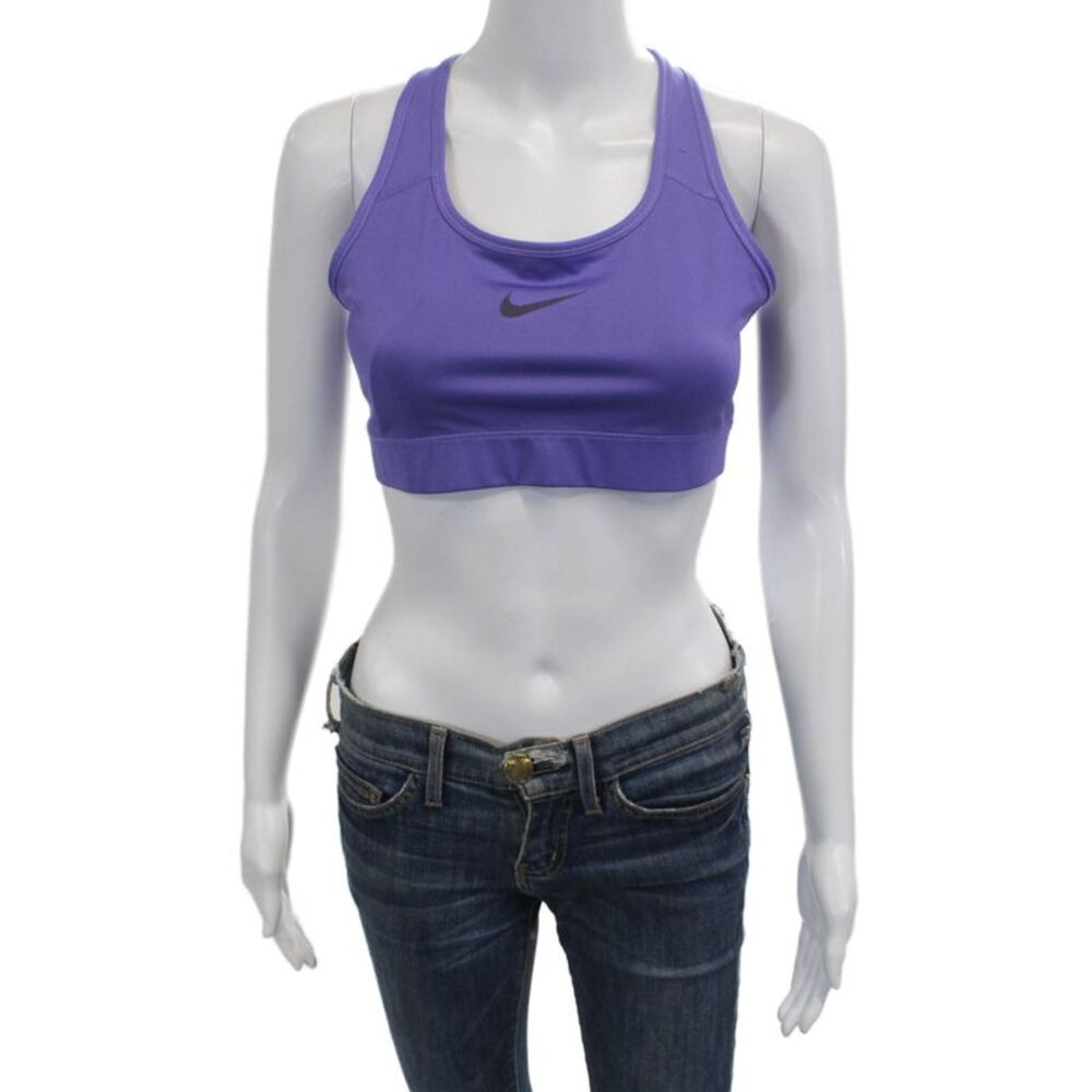 Nike Womens Solid Activewear Bra Purple Size L